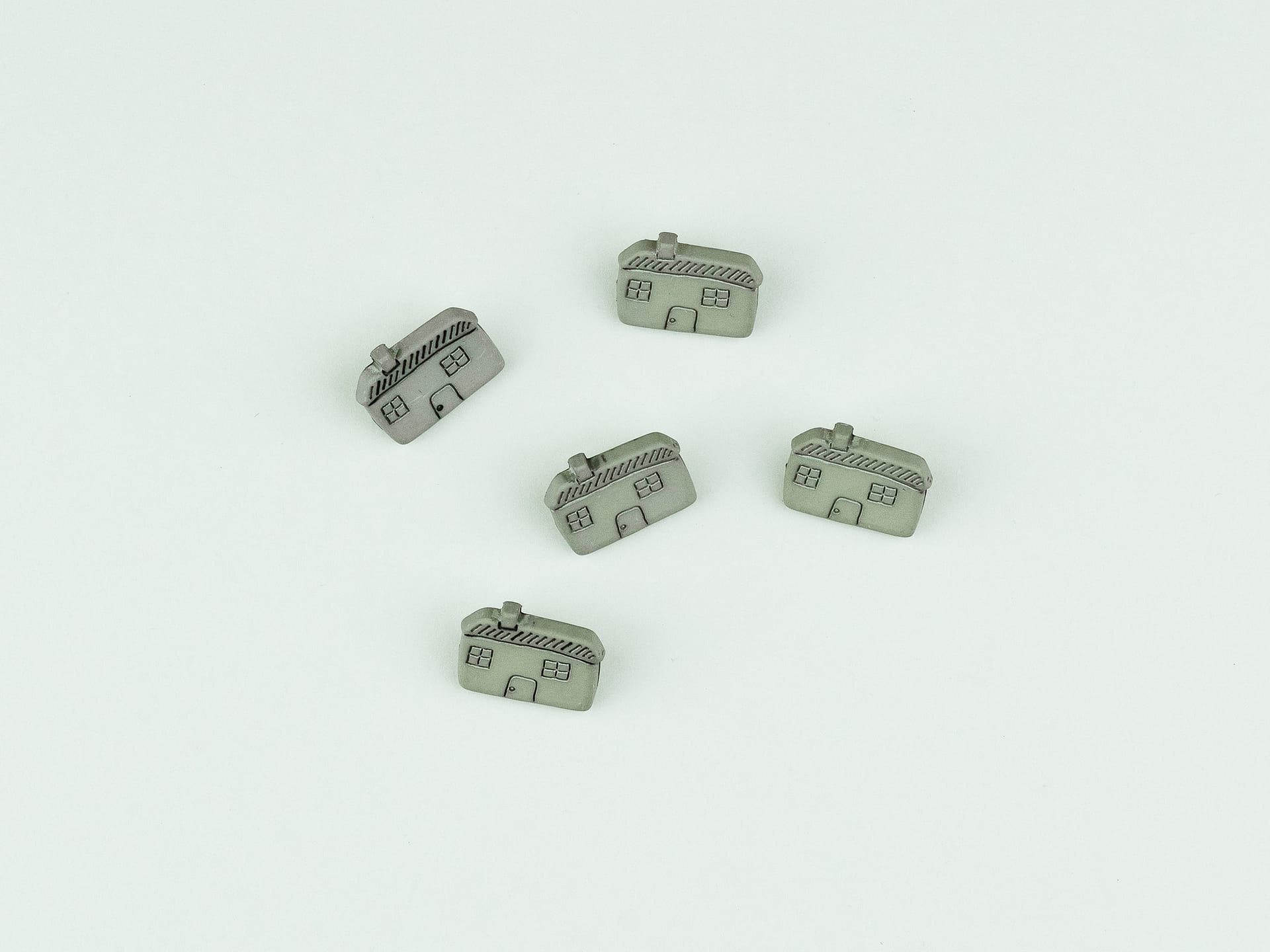 Grey house buttons 15mm